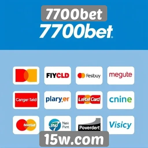 Variados métodos de pagamento disponíveis no 7700bet